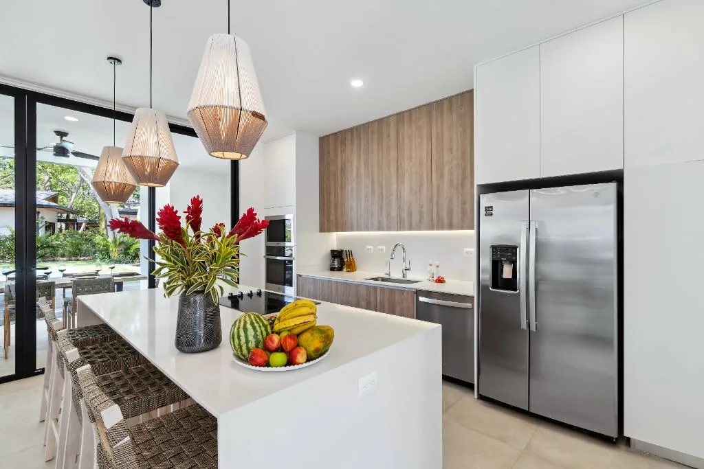 Villa kitchen with island